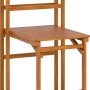 3-tlg. Balkonmöbel-Set Marmora mit Regal aus geöltem Akazienholz.