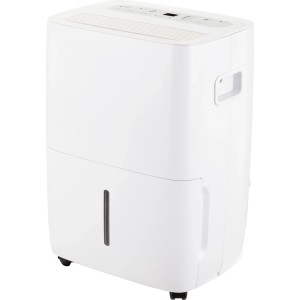 Weißer Luftentfeuchter 30 l für Räume bis 30 m², Klimagerät mit Touch-Steuerung und Timer.