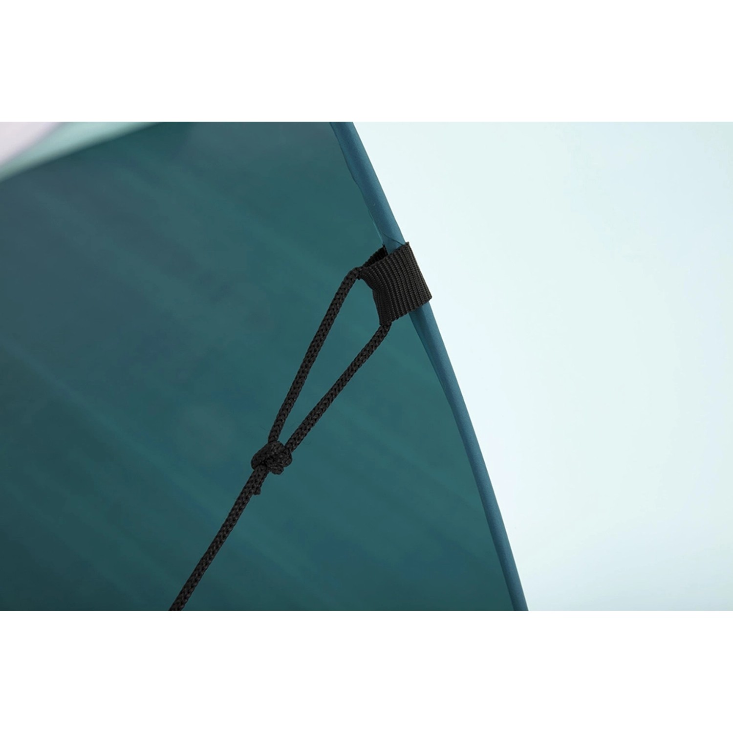 Detailaufnahme: Pavillo Strandmuschel Beach Quick 2 Tent, Befestigung mit Seil und Band.