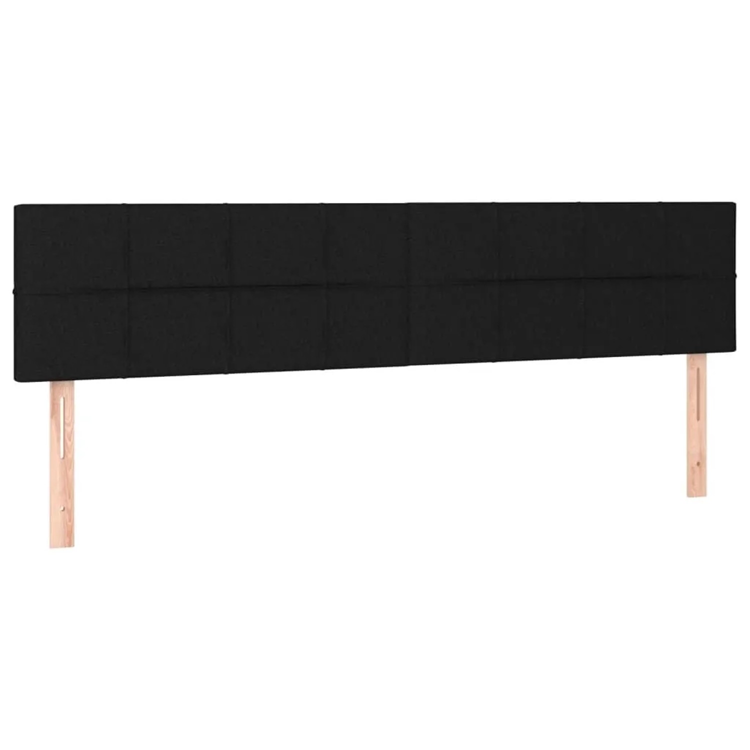 vidaXL Kopfteile 2 Stk Schwarz 80x5x78/88 cm Stoff 346062