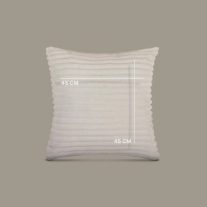 Bestlivings Kissenhülle Kordoptik, 45x45 cm, Creme. Dekokissen für Sofa & Gartenstuhl.
