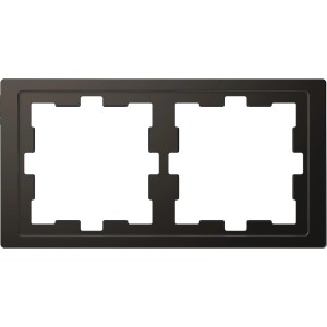 Merten Rahmen 2-fach D-Life Anthrazit für Schalter und Steckdosen, horizontale/vertikale Montage.
