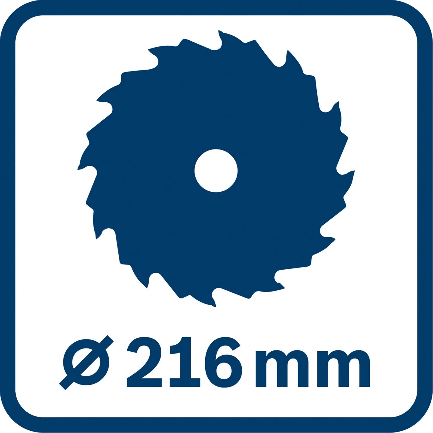 Symbolbild: Sägeblatt für Bosch Kapp- und Gehrungssäge GCM 305-216 S, Durchmesser 216 mm.