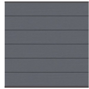 Anthrazitfarbenes Sichtschutzzaun-Element aus WPC XL, 178x183 cm, für modularen Zaunbau.