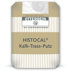 Sack Otterbein Histocal Kalk-Trass-Putz, 25 kg, mineralischer Putz für Innen und Außen.