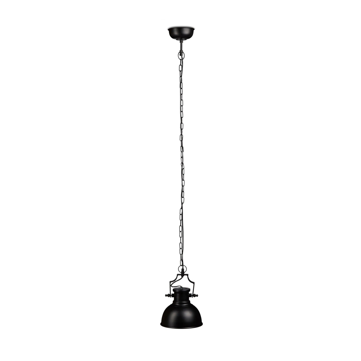 Relaxdays Hängelampe Eisen Schwarz Industrial Einflammig 145 cm x 21 cm x 21 cm 1,5 kg
