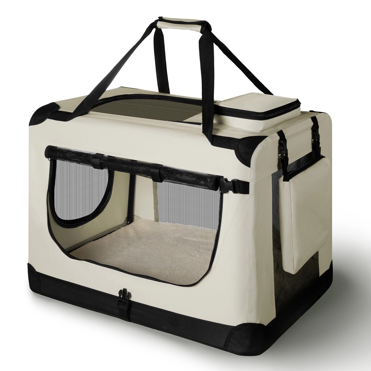 Juskys Faltbare Hundetransportbox Lassie L Beige