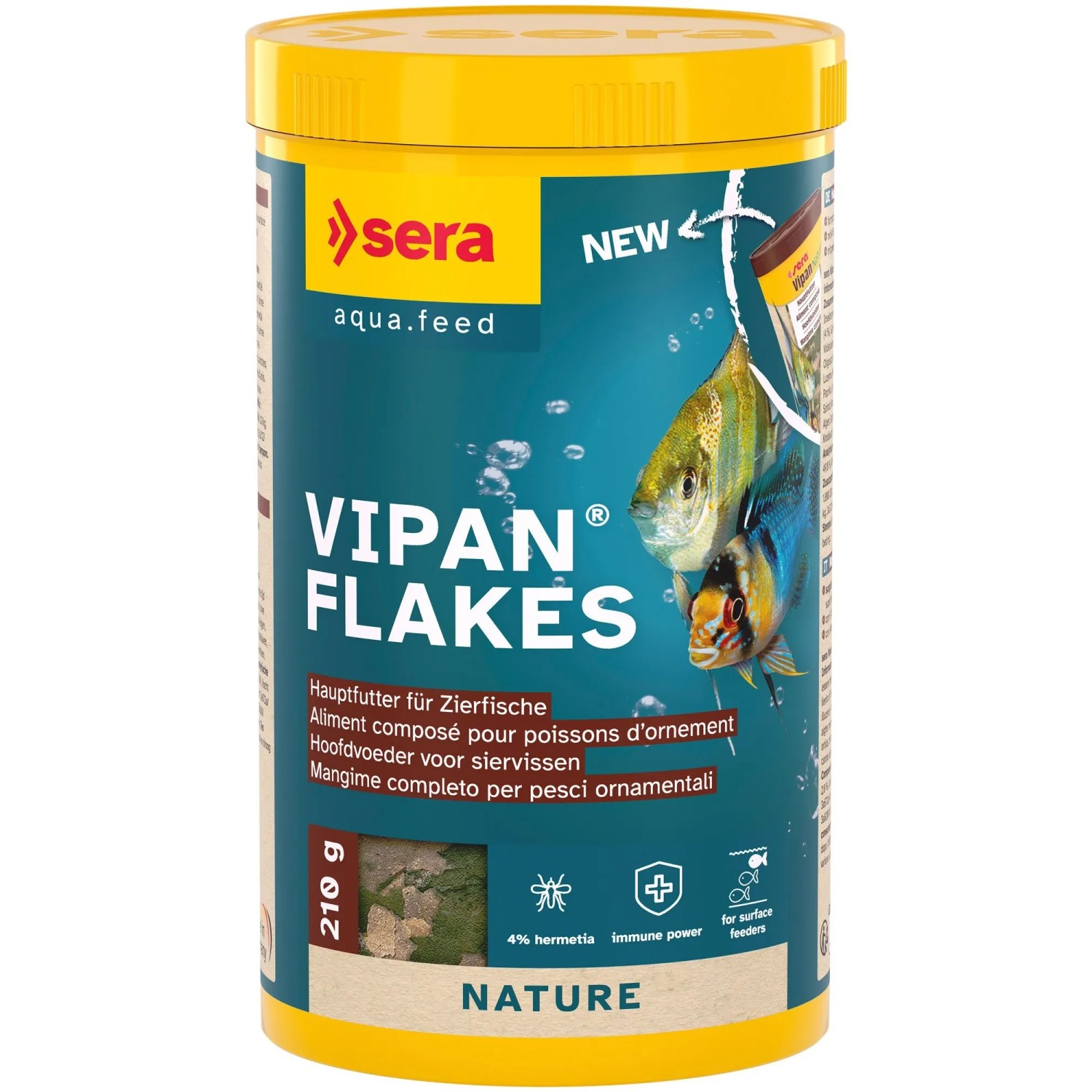 Sera Flocken-Fischfutter Vipan Nature 1.000 ml (210 g)
