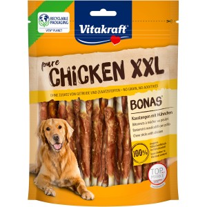 Vitakraft Pure Kaustangen Bonas mit Hühnchen XXL, 200g Packung für Hunde.