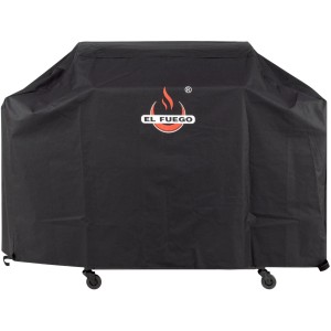 Schwarze Abdeckhaube für El Fuego Gasgrill Deluxe und Long Beach. Grillutensil zum Schutz vor Wettereinflüssen.