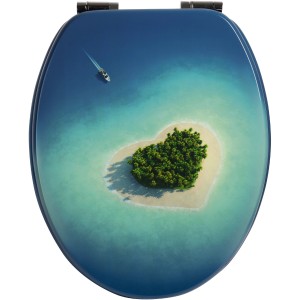 WC-Sitz Inselparadies mit Absenkautomatik und Schnellbefestigung.