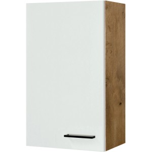 Flex-Well Exclusiv Küchen-Hängeschrank, Magnolie matt/Lancelot Oak, 50x89 cm.