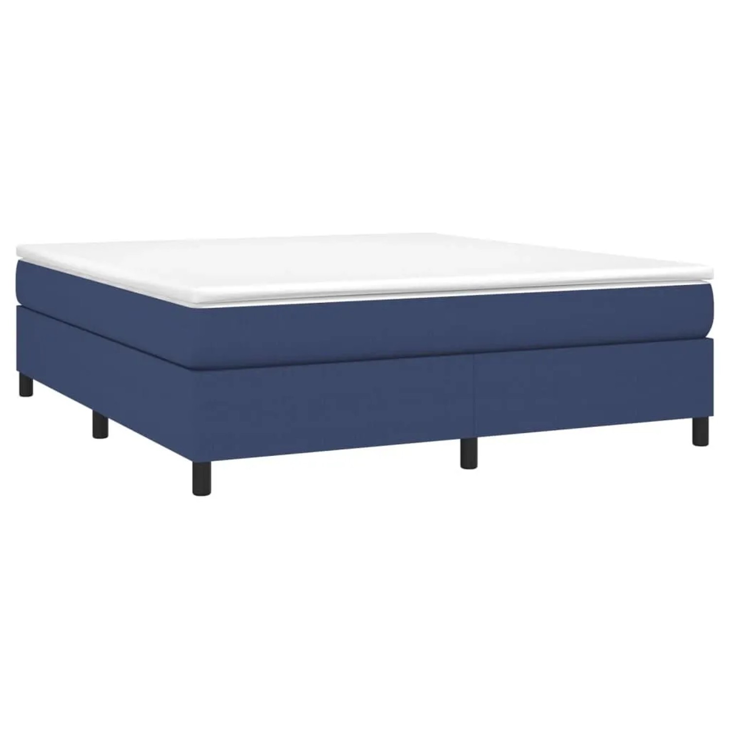 vidaXL Boxspringbett mit Matratze Blau 160x200 cm Stoff 3144437 günstig online kaufen