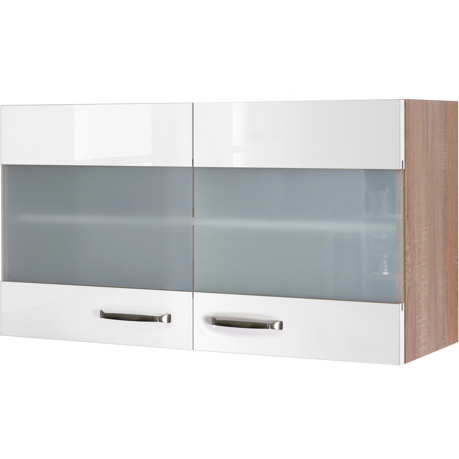 Flex-Well Exclusiv Hängeschrank Valero 100 cm x 55 cm Hochglanz Weiß