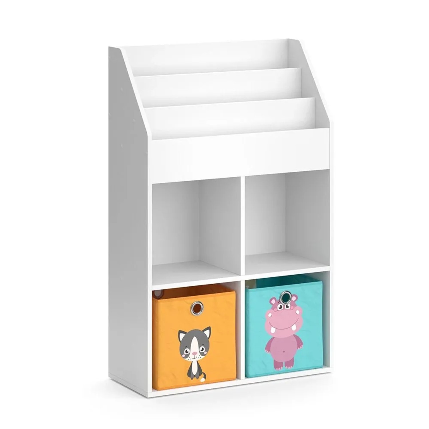 Vicco Kinderregal Luigi Weiß 72 x 114 mit 2 Faltboxen Art Nr 37022