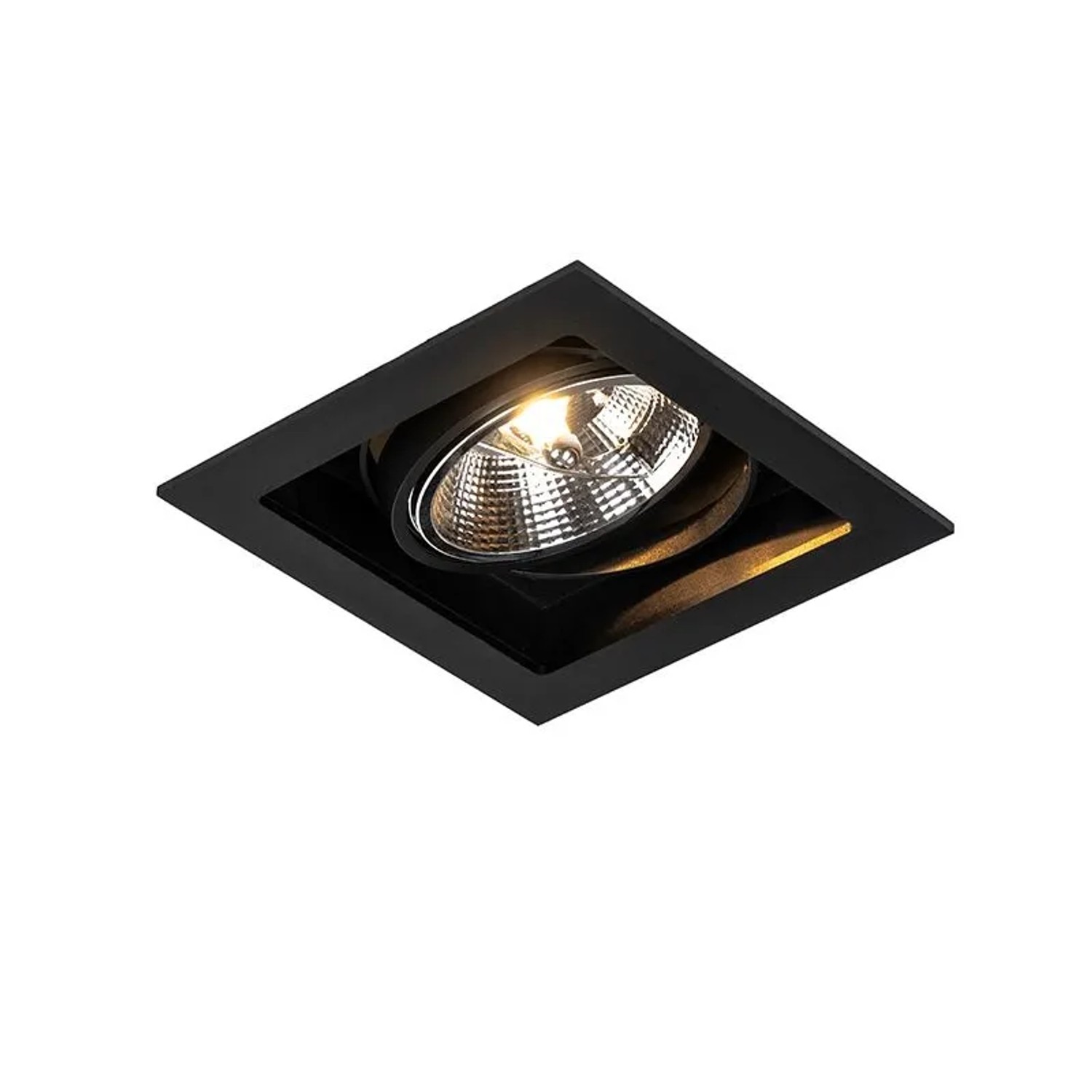 QAZQA Moderner Einbau Spot Schwarz 18 cm Verstellbar Artemis 111