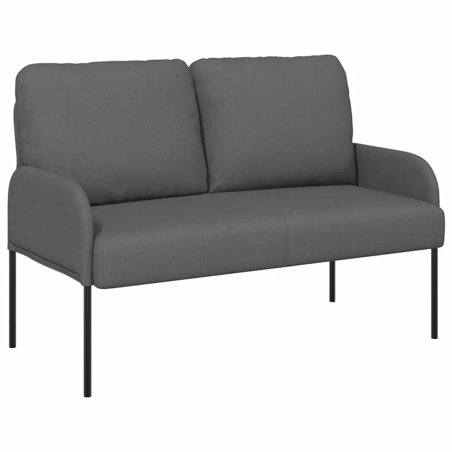 vidaXL Sofas mit Kissen 110cm Dunkelgrau Sperrholz 42023447