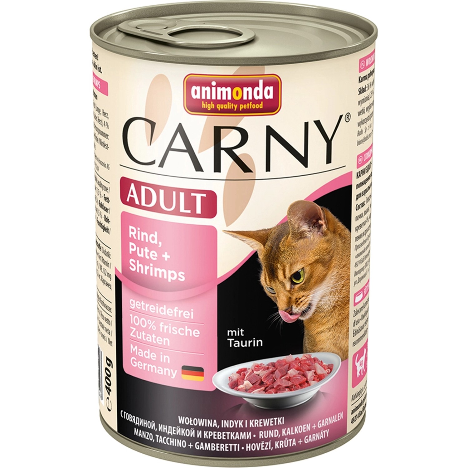 Carny Katzen-Nassfutter Adult Rind und Pute und Shrimps 400 g