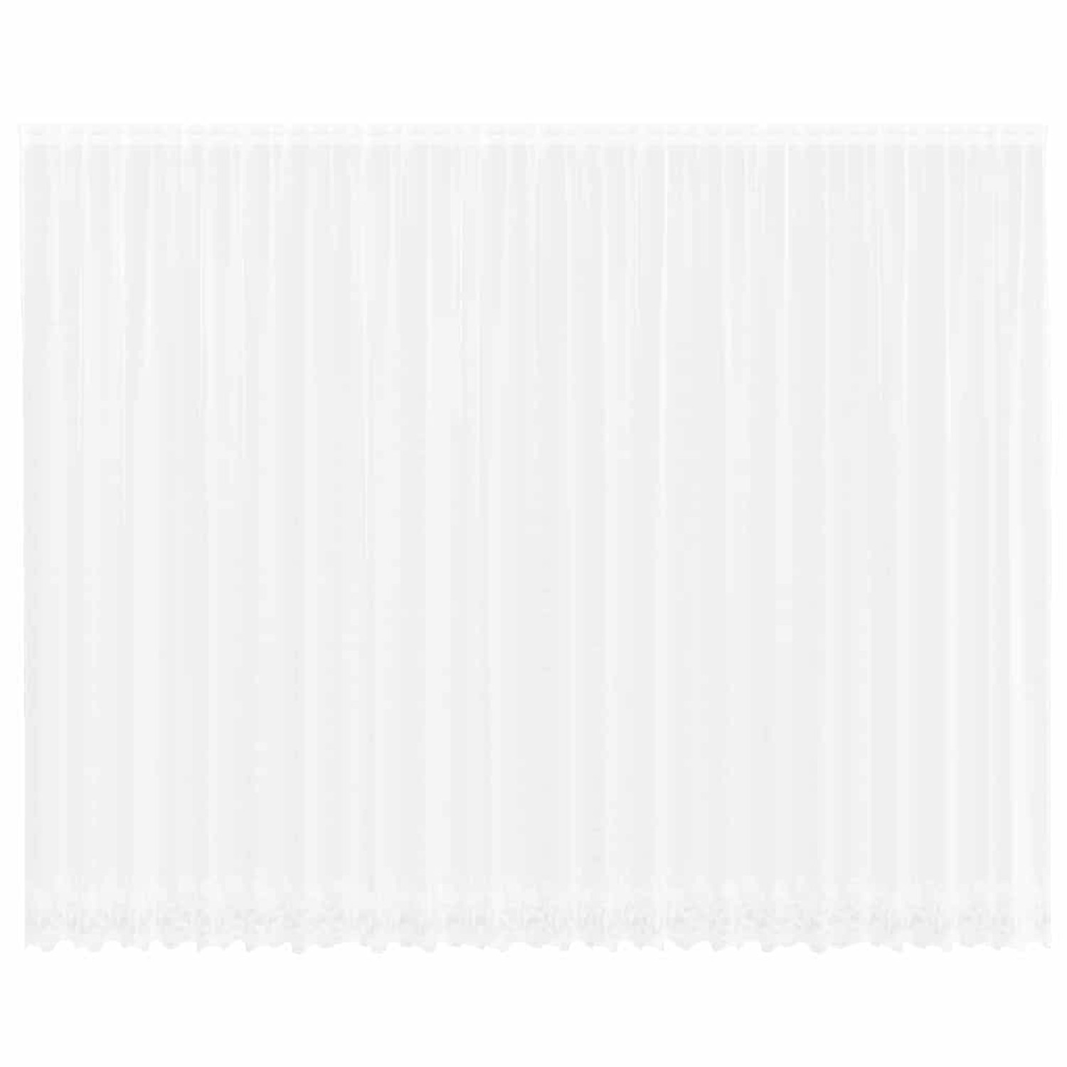 vidaXL Spitzenvorhang mit Vorhängen Weiß 600x300cm Polyester 4107825 günstig online kaufen