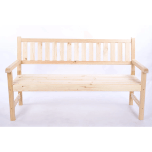 PROREGAL Gartenbank Grana, naturbelassenes Kiefernholz, 90x154x70cm, ohne Abdeckung.
