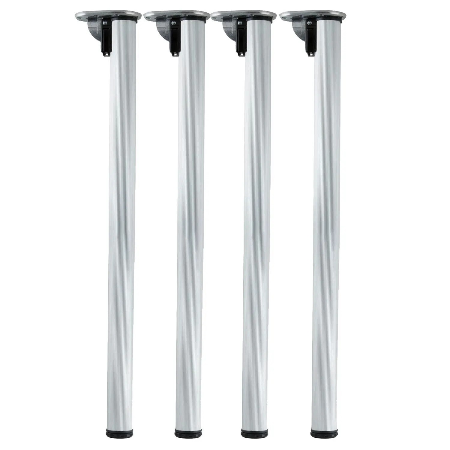 vasalat Set Camar Tischbeine klappbar Höhenverstellbar Alu Silber Gerillt 705-735 mm 4 Stück