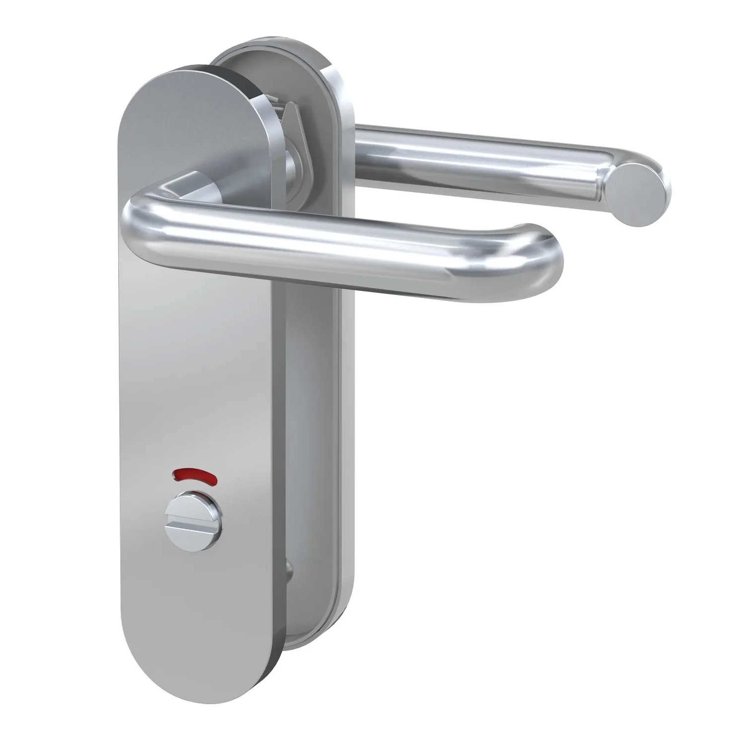 Basi - Kurzschild-Garnitur - ZB 3800 - Edelstahl - Lochung WC/Bad - Rechts - 7304-0318