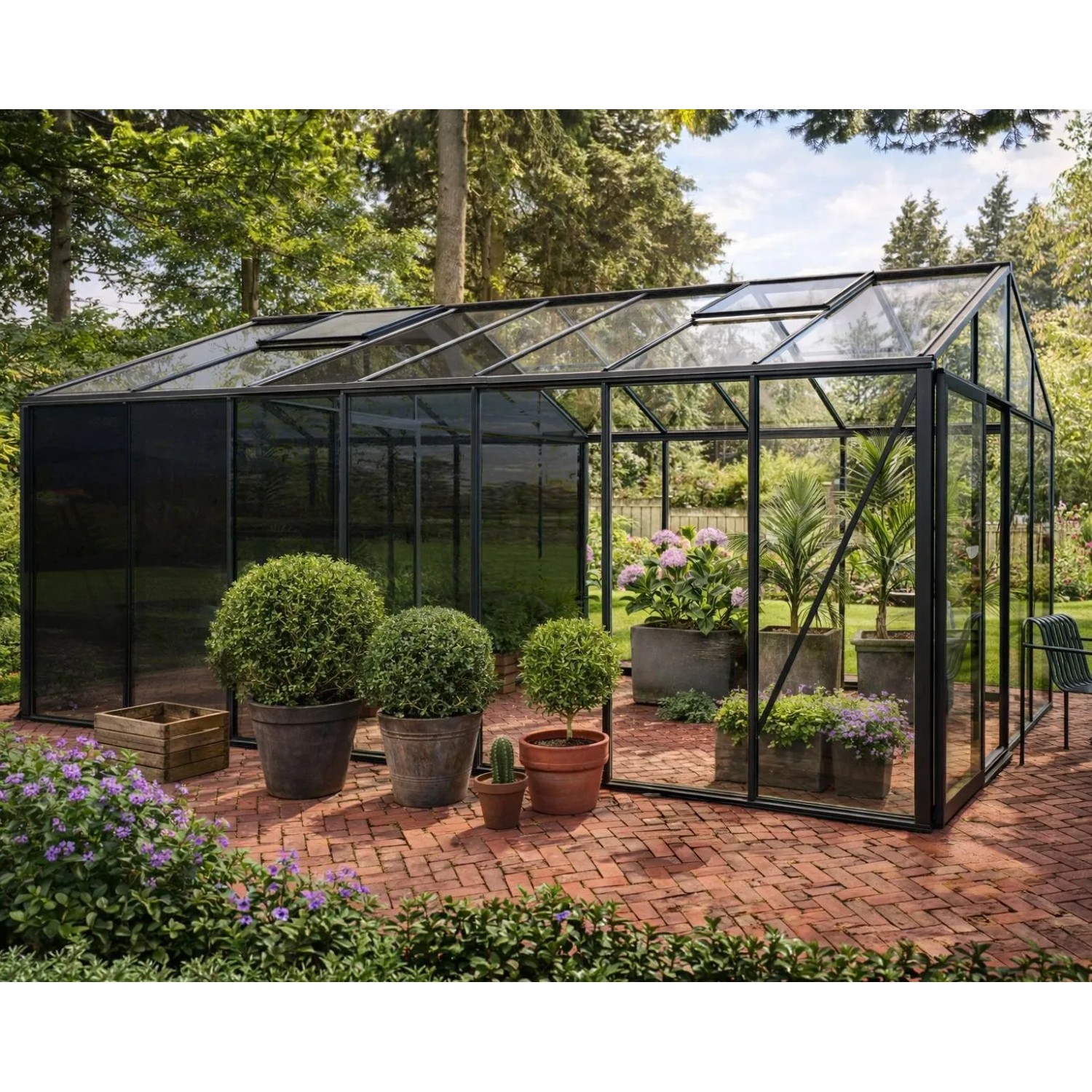 Bloomcabin Premium-Qualität Gewächshaus Klassik mit Mittlerem Integriertem Stauraum GHCMS13