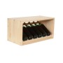 Modulares Weinregal Vincellar aus Kiefernholz, natur, für 6 Flaschen.