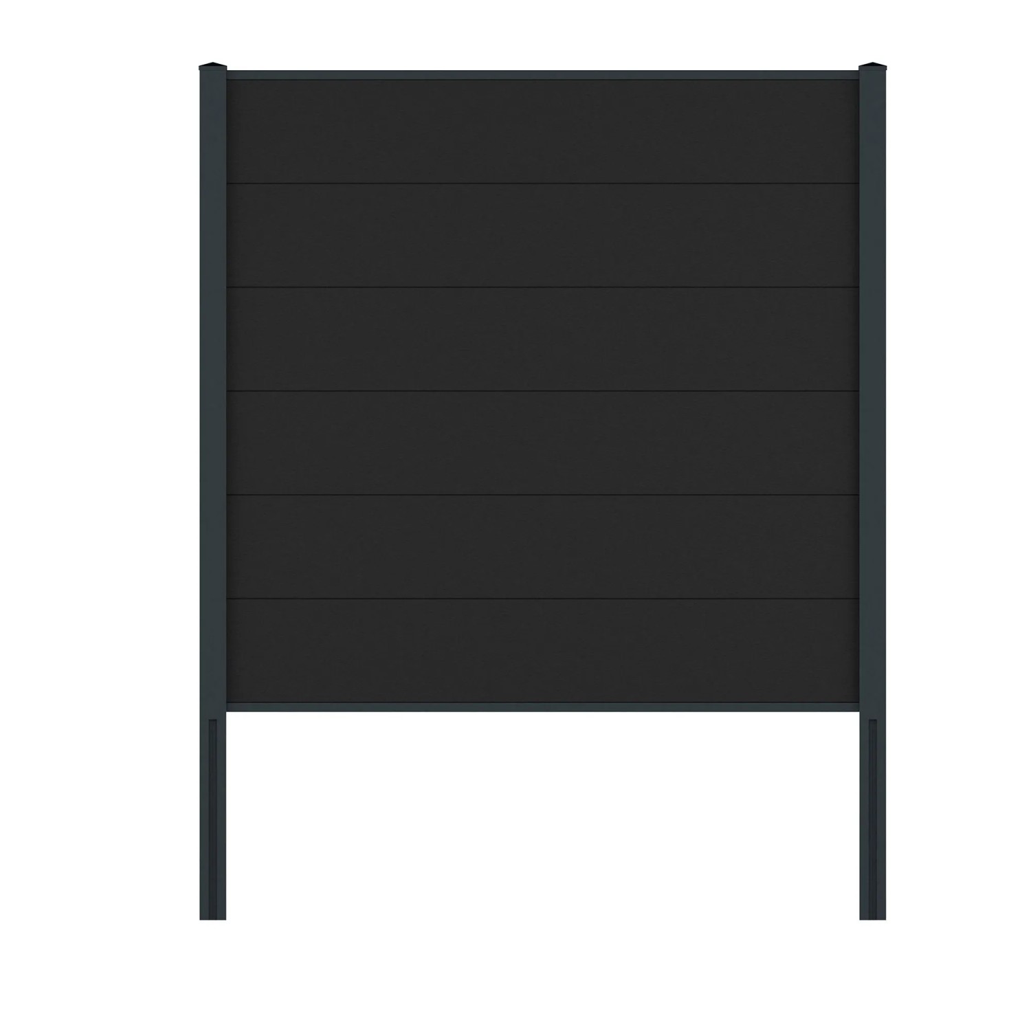 Vidual WPC-Sichtschutzzaun Comp-co 280 Anthrazit 1,8 m x 23,15 m