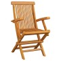 vidaXL Gartenstühle mit Taupe Kissen 2 Stk Massivholz Teak 3062495_3
