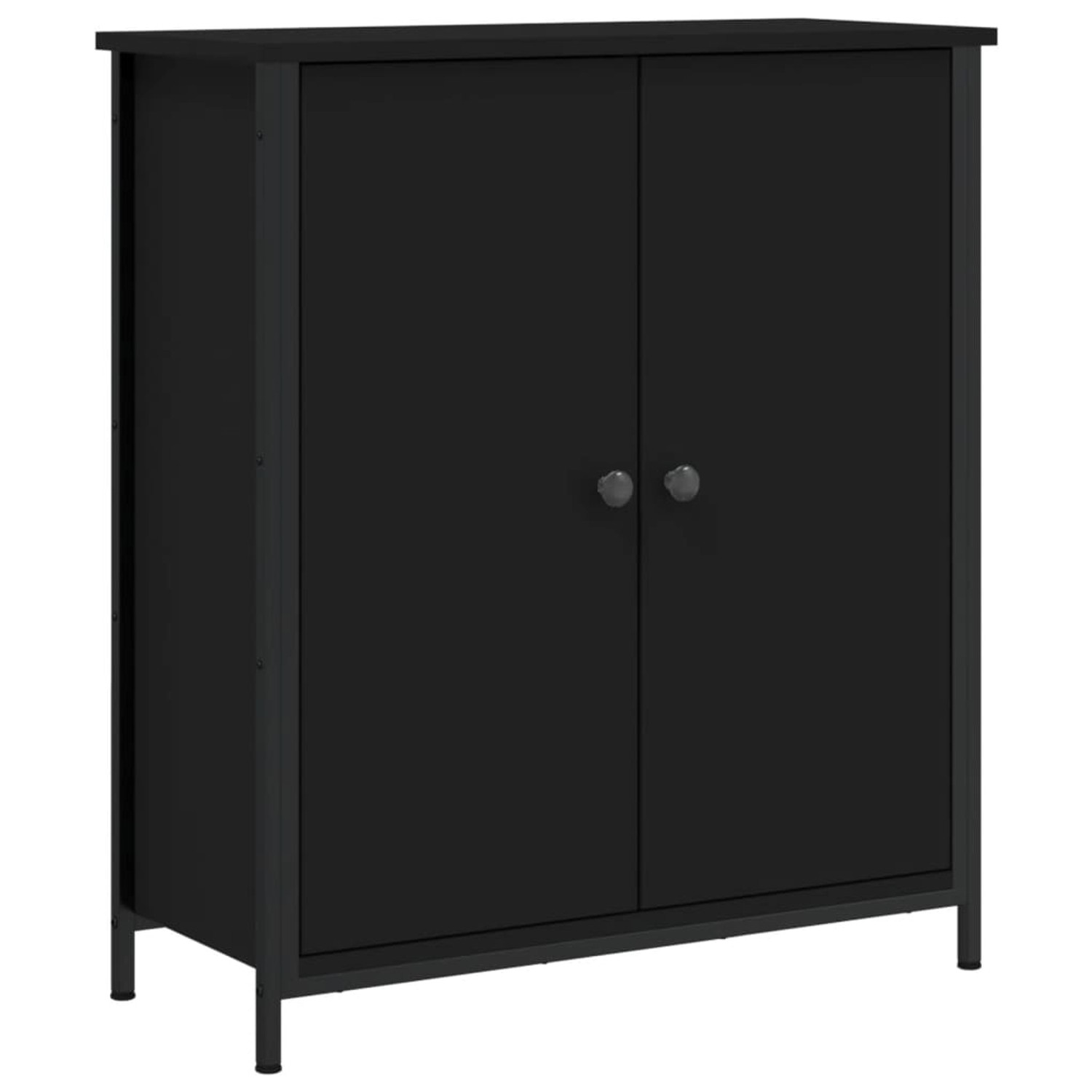 vidaXL Sideboard Schwarz 70x30x80 cm Holzwerkstoff 835534