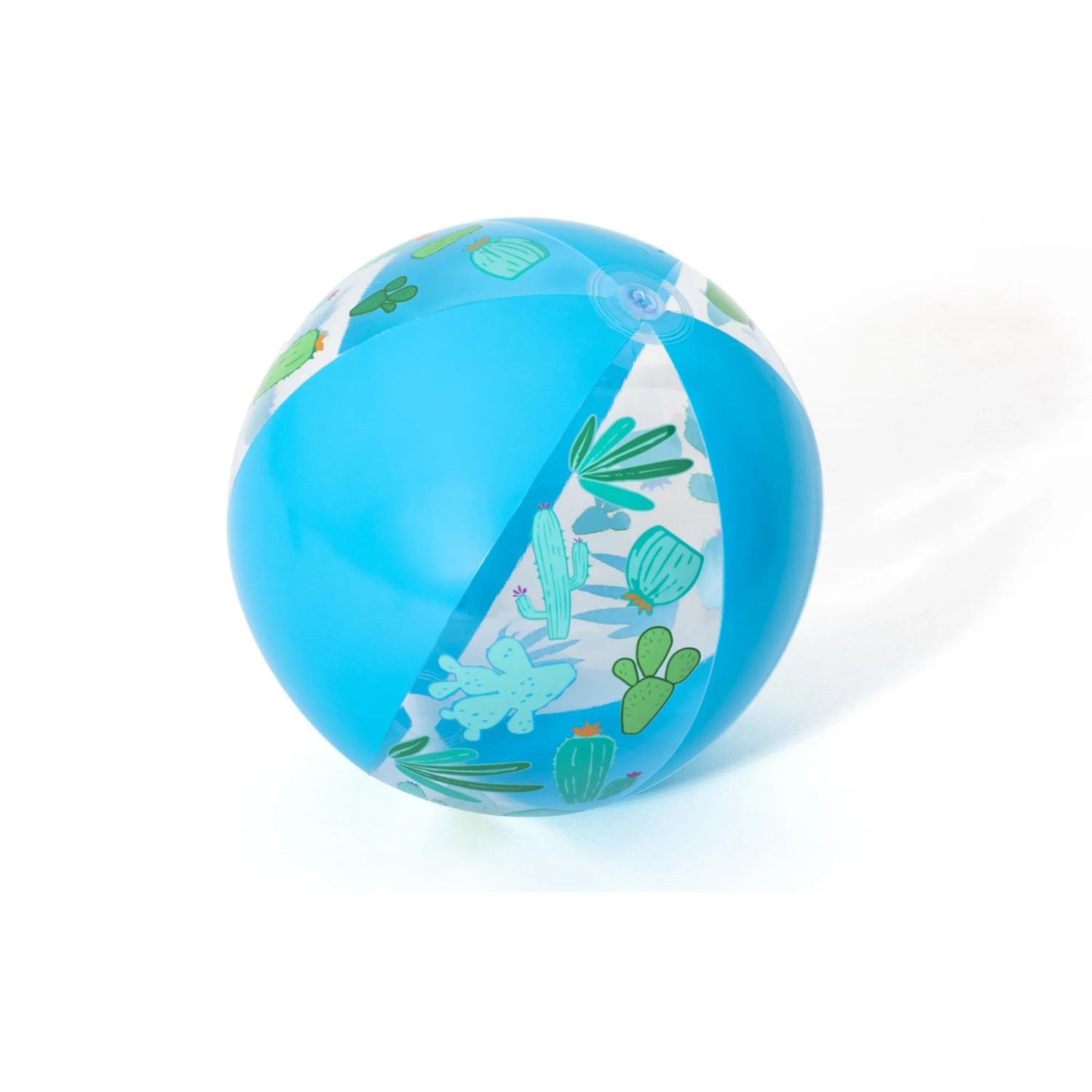 Blauer Bestway Wasserball (Ø 34 cm) mit Kaktus-Motiv für Wasserspaß.