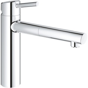 Grohe Concetto Einhebelmischer Chrom mit herausziehbarer Brause für Spültisch.