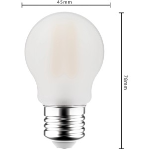 LED-Filament Leuchtmittel E27 Globe G45, 4,5W, warmweiß, Ø 4,5 cm.