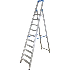 Krause Profi Stufen-Stehleiter Stabilo mit 10 Stufen, aus Aluminium.