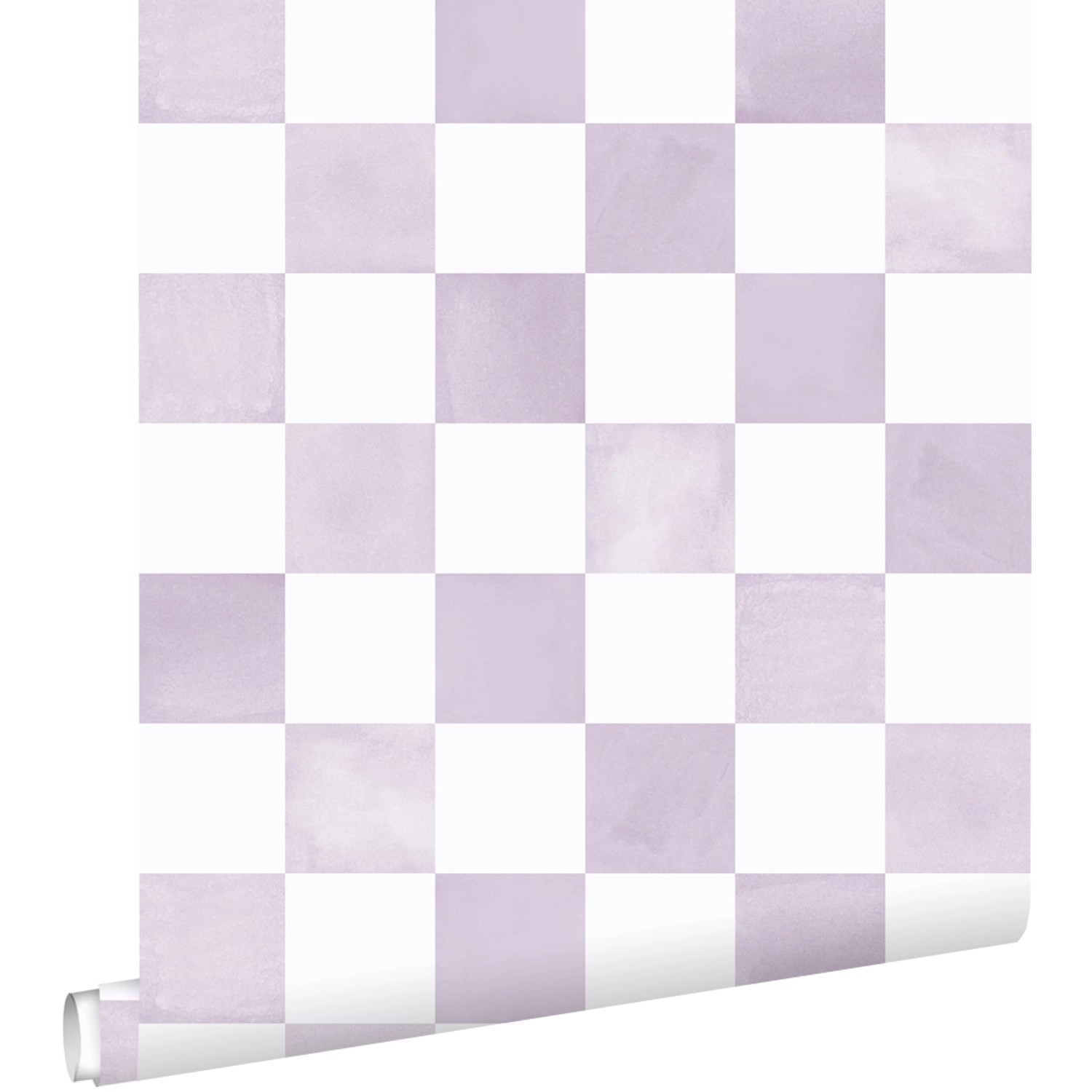 ESTAhome Tapete Karomuster Violett und Weiß 53 cm x 10.05 m günstig online kaufen