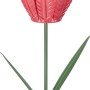 Gartenstecker Tulpe aus Eisen, orange, 70 cm hoch, Dekoration für Garten und Balkon.