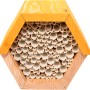 Sechseckiges Bienenhaus aus FSC-Holz von Esschert Design, Nistplatz für Wildbienen.