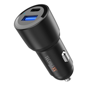 Technaxx KFZ-Ladegerät Dual TX-306, 60W, mit USB-A und USB-C Anschluss.