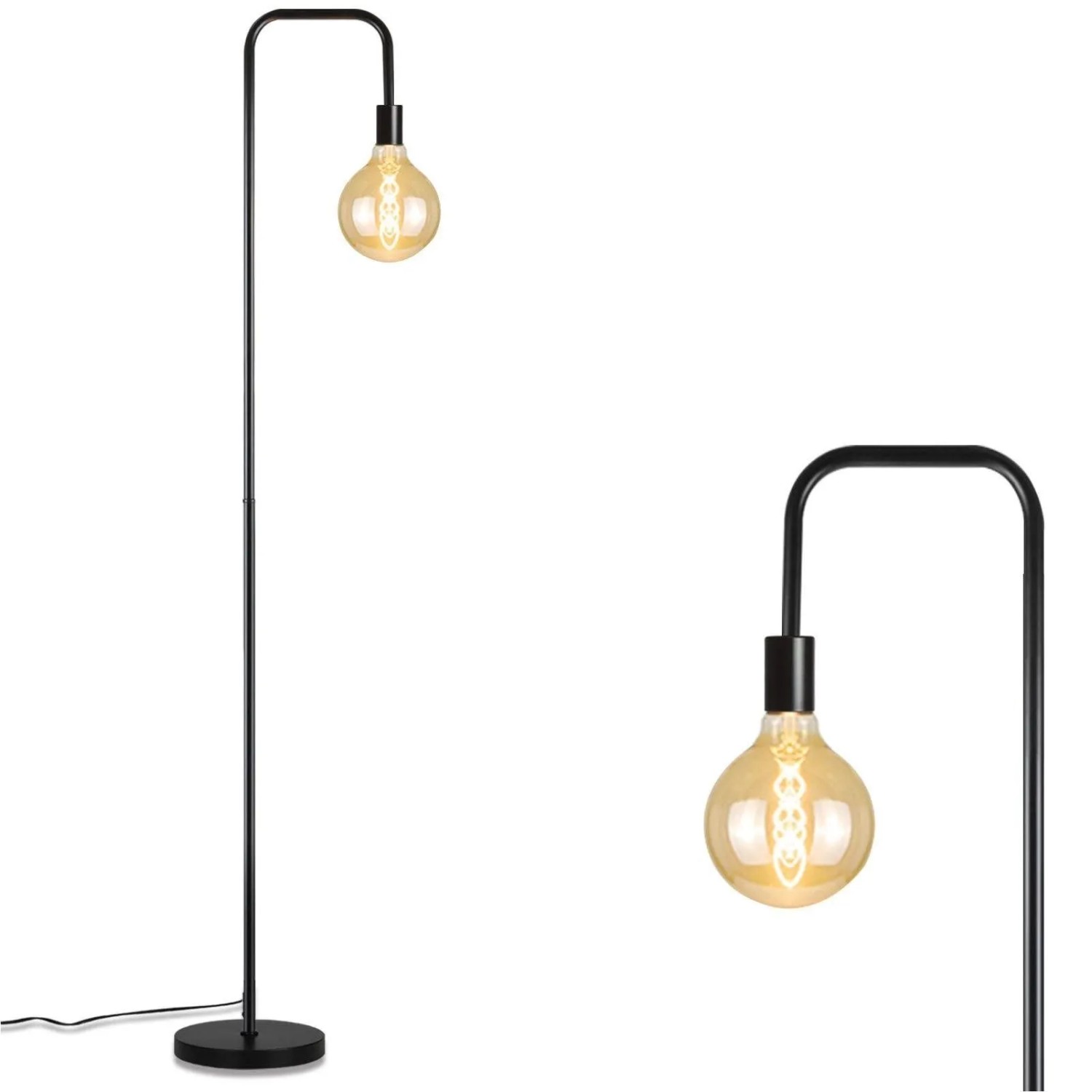 Nettlife Karla Stehlampe aus Metall Schwarz L 157 cm E27 max. 40 W