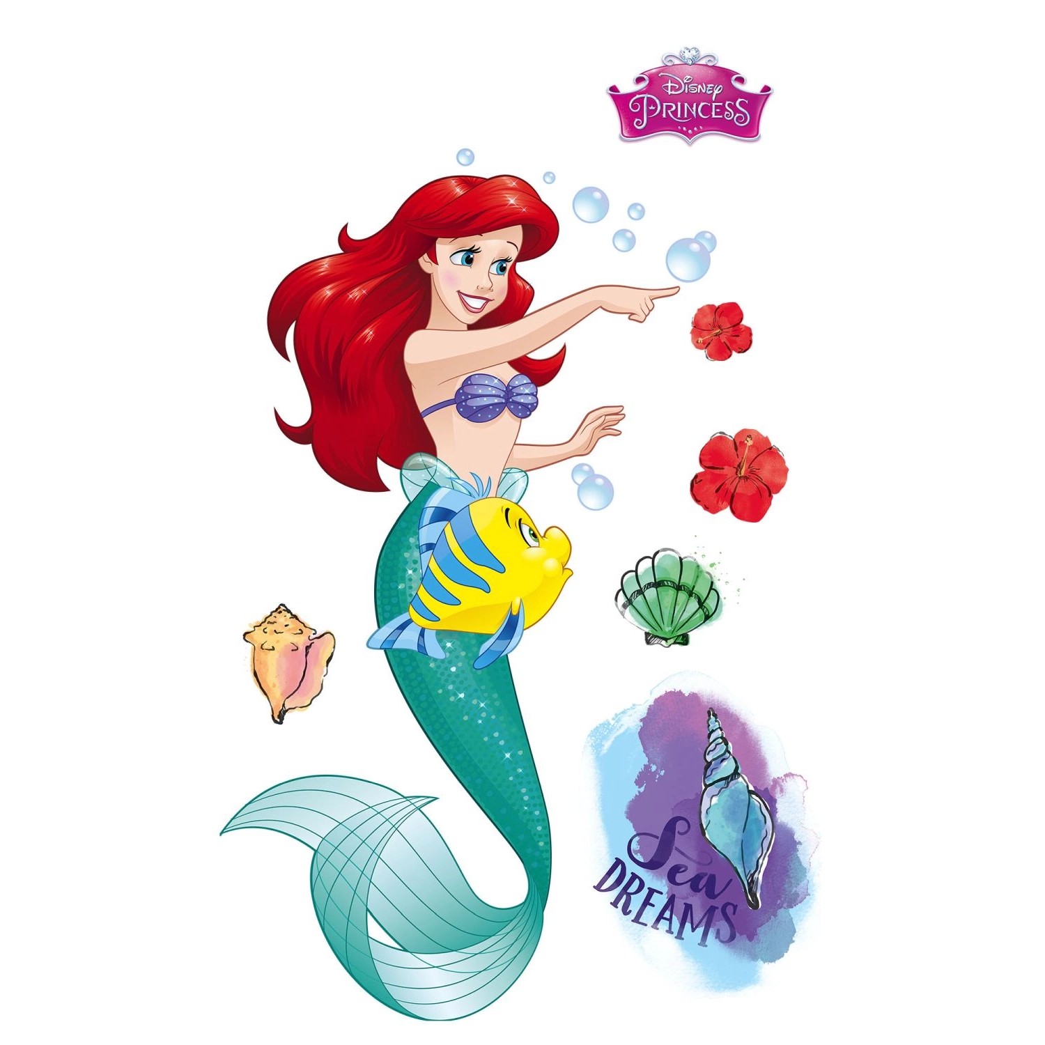 Disney Wandtattoo Arielle Xxl Multicolor 127 x 200 cm 612418