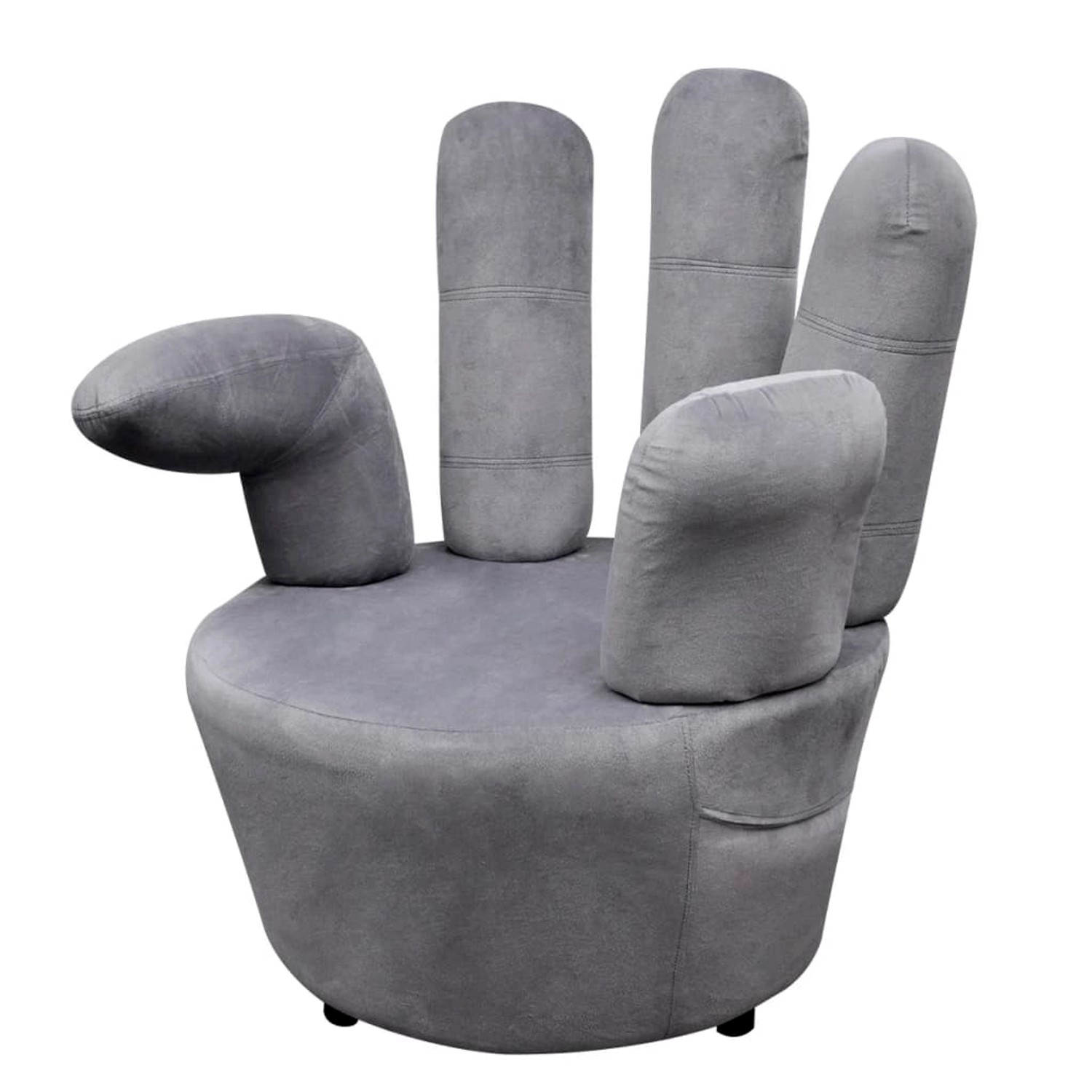 vidaXL Sessel in Handform Grau Samt 241731 günstig online kaufen