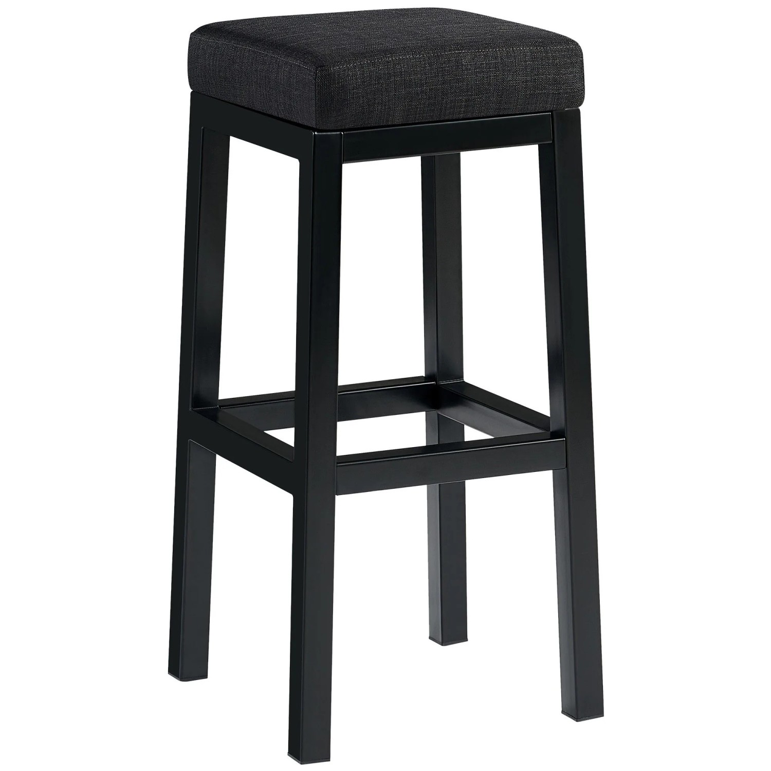 CLP Barhocker Taylor Sitzhöhe 83 cm Metallgestell Schwarz Dunkelgrau/Stoff