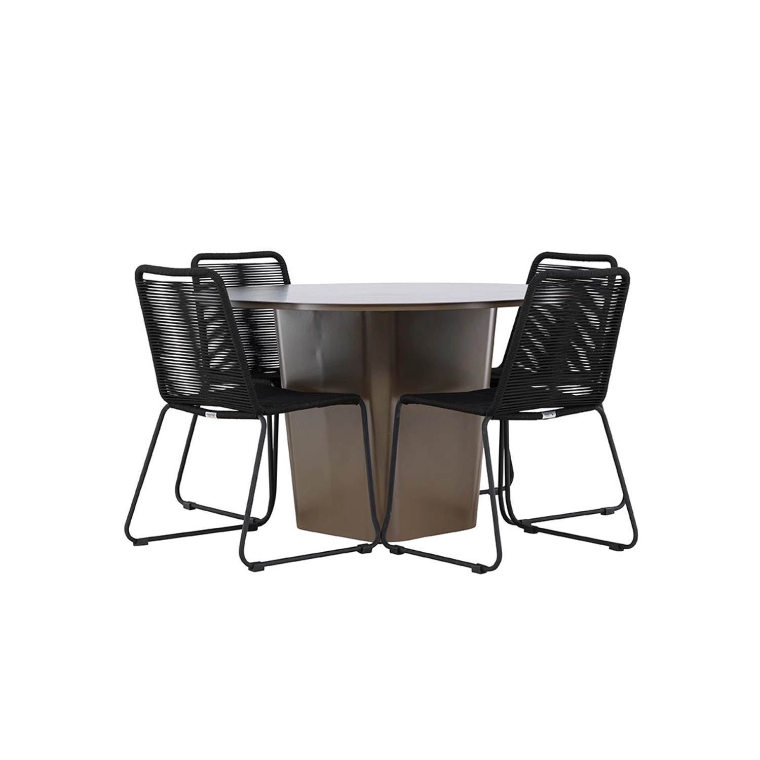 ebuy24 SantaFeLindos1 Gartenset 1 Esstisch 4 Stühle Braun Tisch cm H75xB120 günstig online kaufen