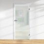 Satinierte Glastür Weißglas, 83,4x197,2cm, ESG, mit Griff, für mehr Licht im Raum.