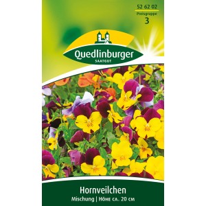 Quedlinburger Hornveilchen Mischung, Blumensamen für farbenfrohe Beete und Balkonkästen.