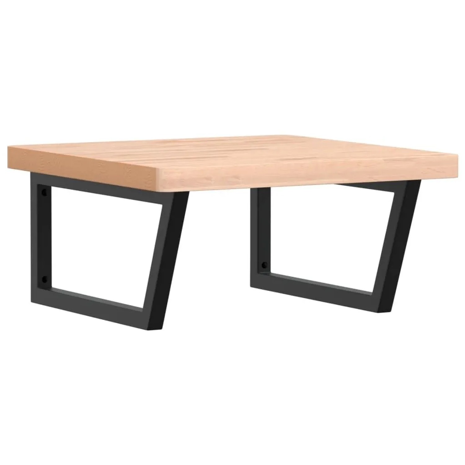 vidaXL Waschbeckenregal Wandmontage Stahl und Massivholz Buche 3302507 günstig online kaufen