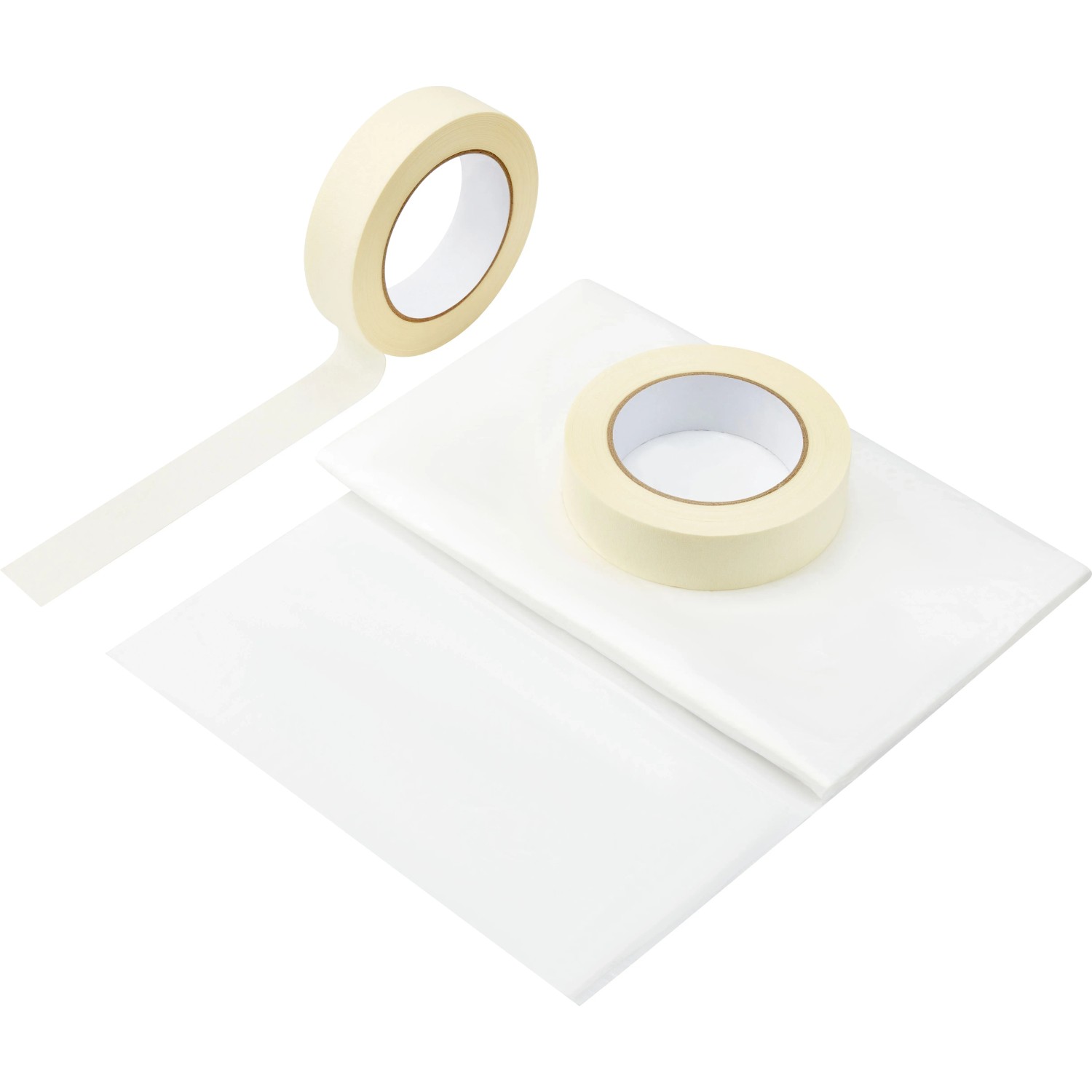 Malerkrepp 29 mm x 50 m (2 Stck.) & Folie 4 m x 5 m Set