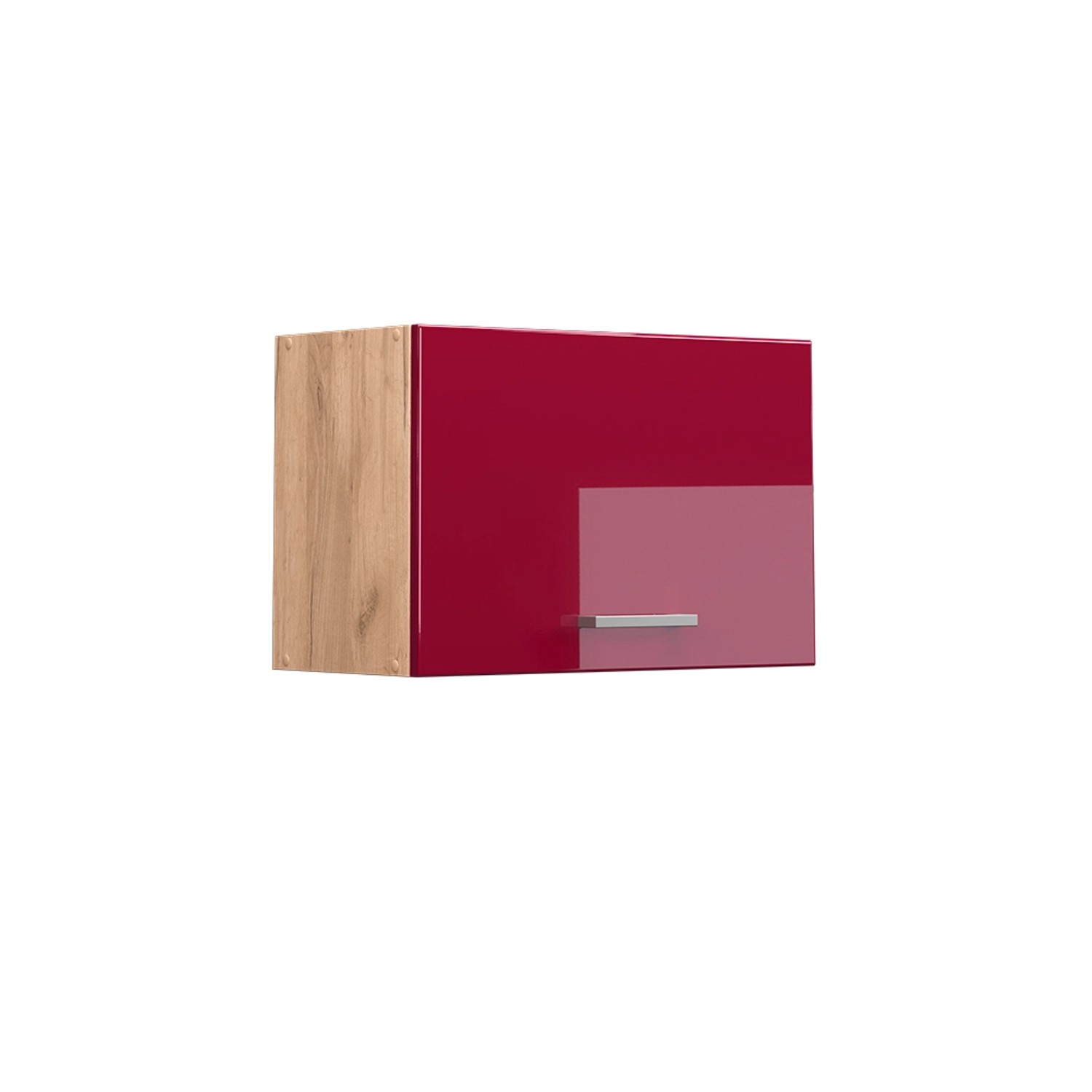 Thumbnail - Vicco Hängeschrank R-Line Bordeaux Hochglanz/Goldkraft Eiche 60 cm Flach