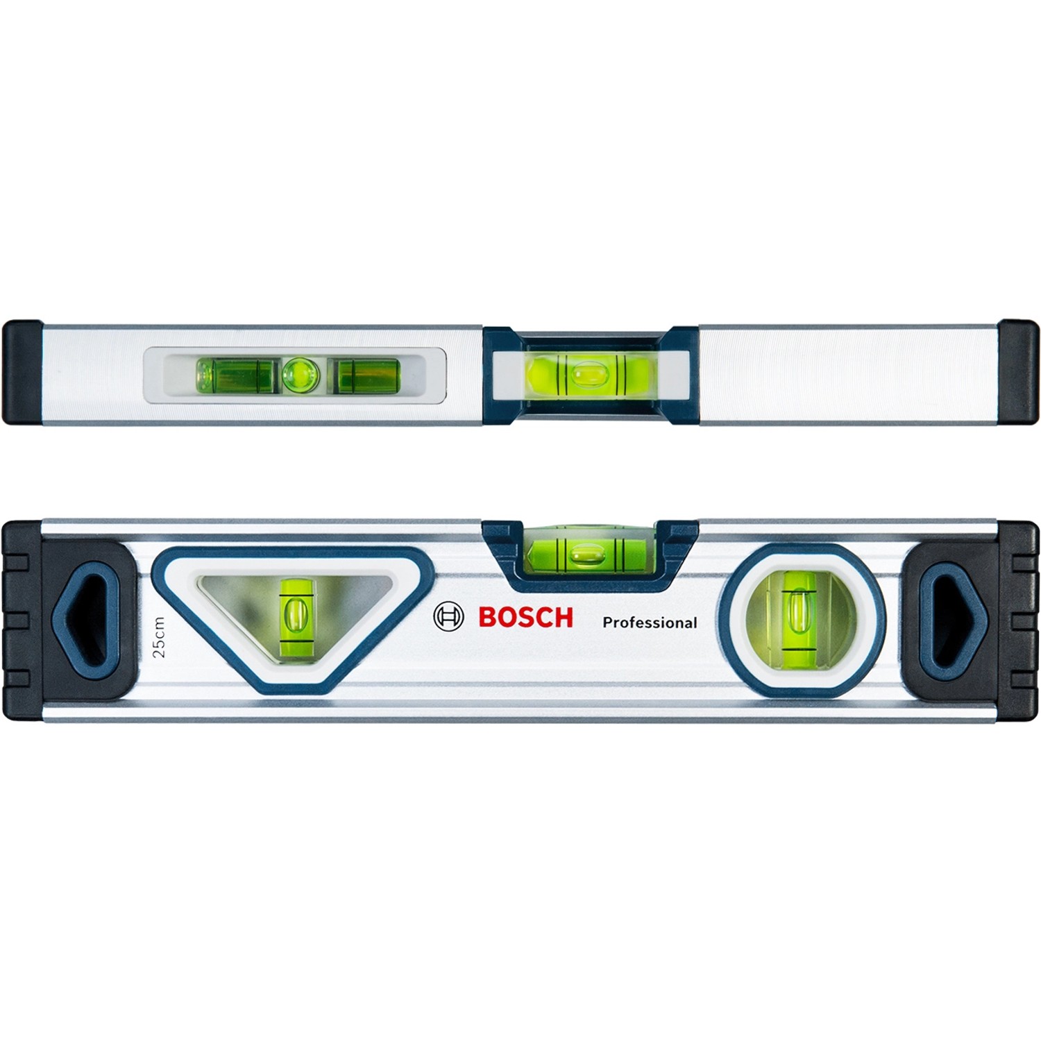 Bosch Professional Wasserwaage, 25 cm, mit drei Libellen zur präzisen Ausrichtung.
